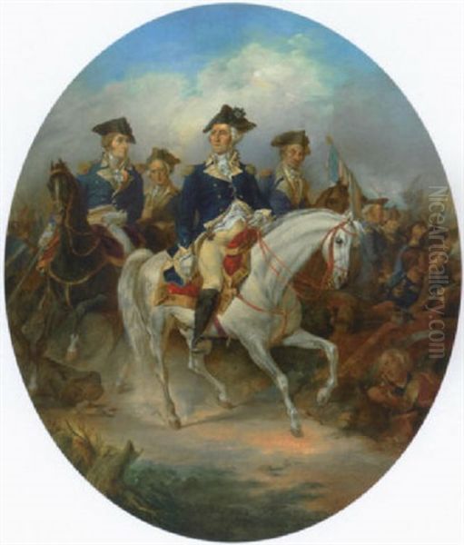 George Washington And His Generals At The Battle Of Yorktwon C.1840-1845 by James Herring