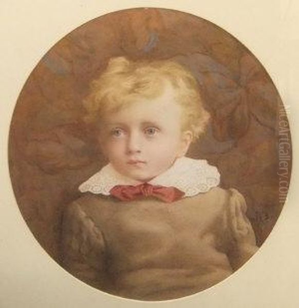 Portrait Of A Boy Oil Painting by Reginald Barber