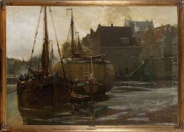 Hafenansicht Oil Painting by Hans Herrmann