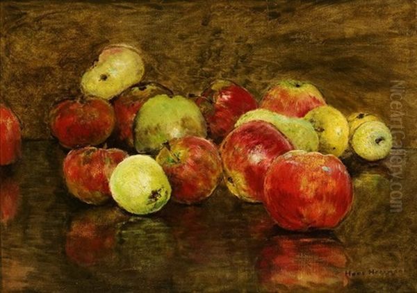 Apfel Oil Painting by Hans Herrmann