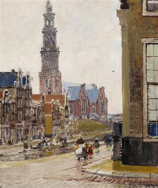 Die Westerkerk In Amsterdam Oil Painting by Hans Herrmann