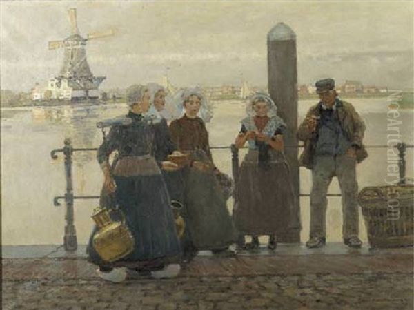 Bei Dordrecht Oil Painting by Hans Herrmann