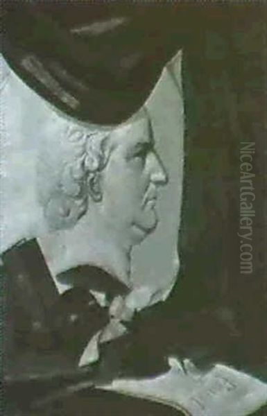 Allegorische Darstellung Uber Goethe Oil Painting by Karl Herrmann