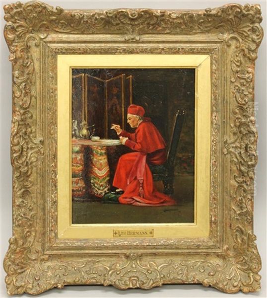 The Cardinal Oil Painting by Leo Herrmann