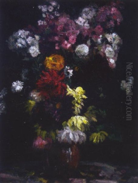 Blumenstilleben Oil Painting by Paul Herrmann