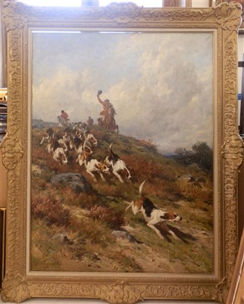 La Chasse A Courre Oil Painting by Charles Herrmann-Leon