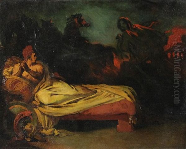 Ghost Of Hector Appearing To Achilles Oil Painting by Louis Hersent