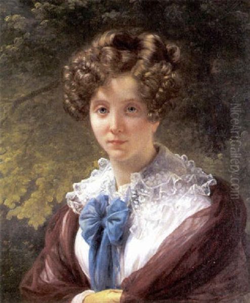 Portrait De Madame Le Doyen (?) Oil Painting by Louis Hersent