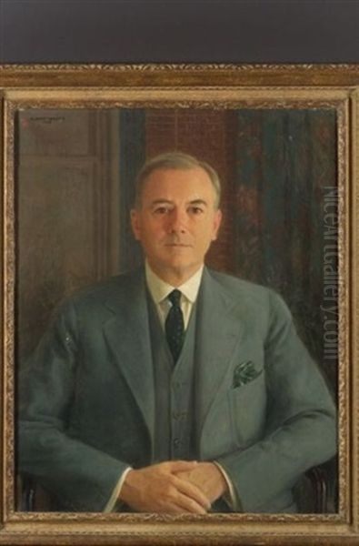 Portrait Of A Businessman Oil Painting by Albert Herter