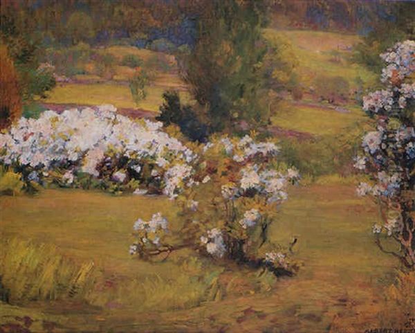 Blooming Flowers Oil Painting by Albert Herter