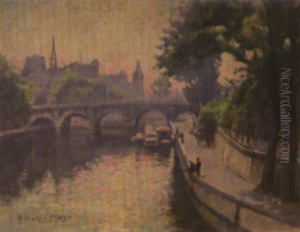 Paris, La Seine Au Dessus Du Pont Neuf by Jules-Alfred Herve-Mathe