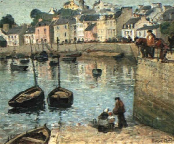 Le Port De Douarnenez by Jules-Alfred Herve-Mathe