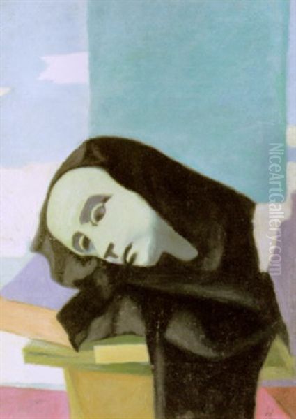 Le Maske Sur Le Point Leger Oil Painting by Louise Hervieu