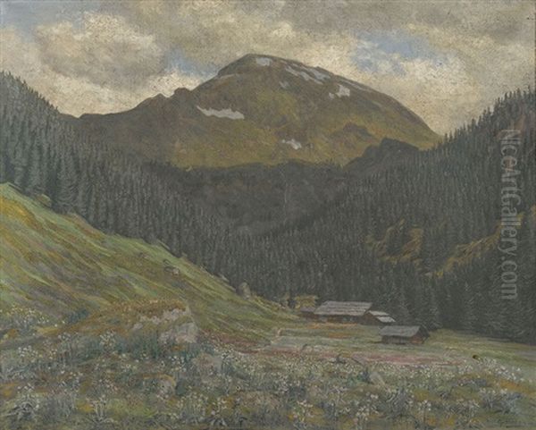 Rauflihorn Oil Painting by Gottfried Herzig