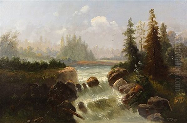 Mountain Stream by Hermann Herzog