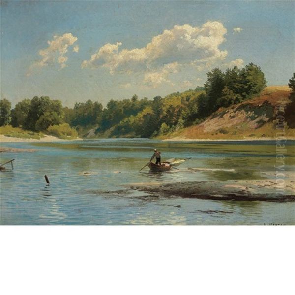 Lake Laura Oil Painting by Hermann Herzog