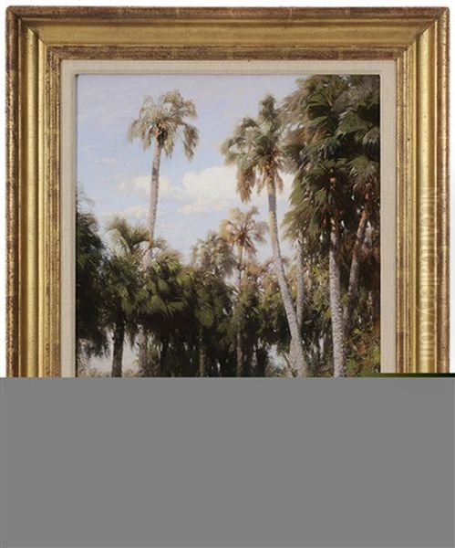 Florida Palms, The Everglades Oil Painting by Hermann Herzog