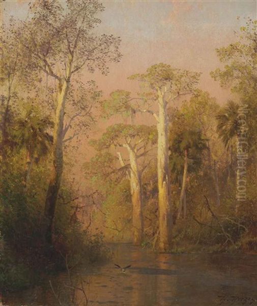 Florida Landcape Oil Painting by Hermann Herzog