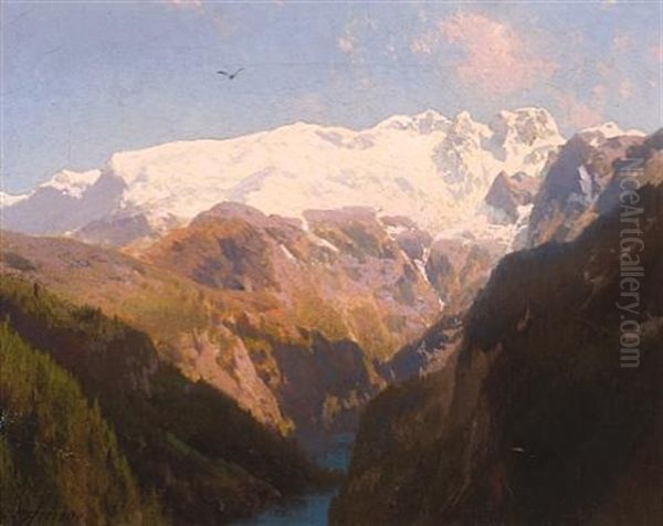 In The Mountains Oil Painting by Hermann Herzog