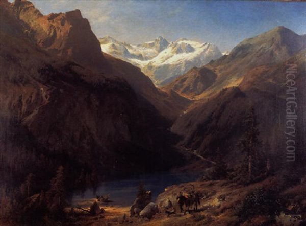 Der Konigsee Oil Painting by Hermann Herzog