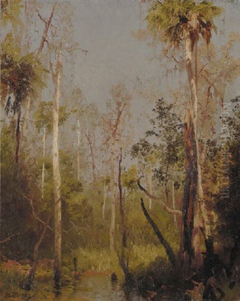 Florida Landscape Oil Painting by Hermann Herzog