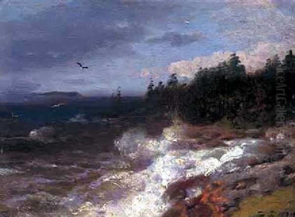 Stonington, Maine Oil Painting by Hermann Herzog