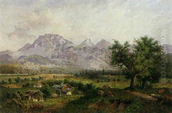 Suddeutsche Landschaft Oil Painting by Hermann Herzog