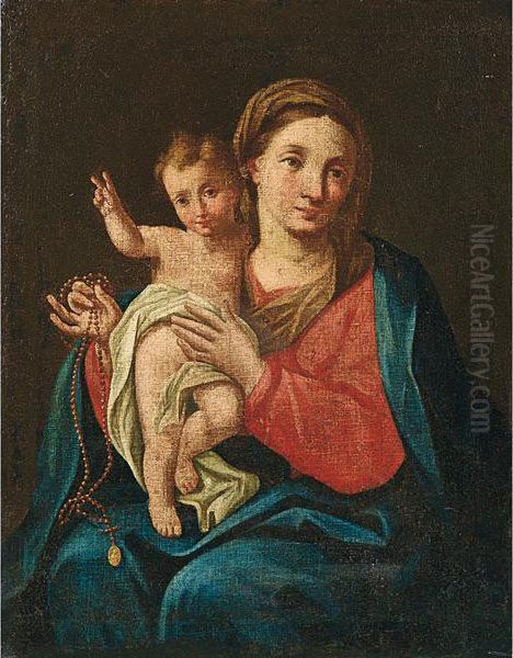 Madonna Col Bambino Oil Painting by Andrea Barbiani