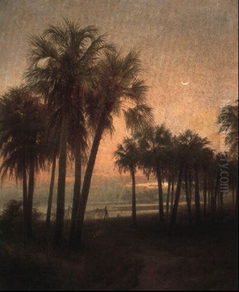 St. John's River, Florida Oil Painting by Hermann Herzog