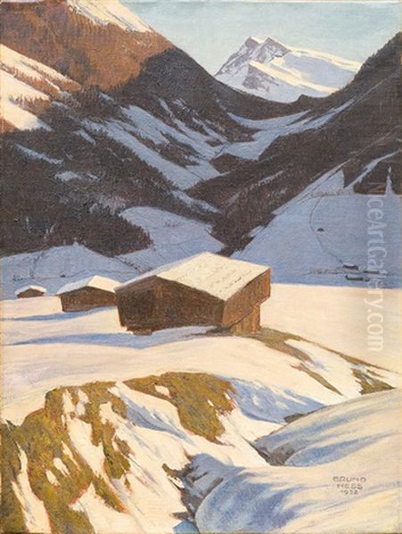 Snow Melting Oil Painting by Bruno Hess