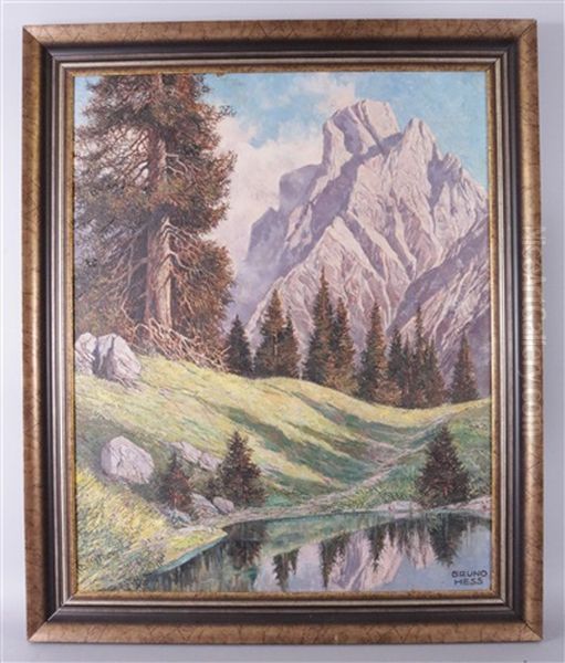 Bei Der Modlinger Hutte Gegen Admonter Reichenstein, Gesause, Steiermark Oil Painting by Bruno Hess