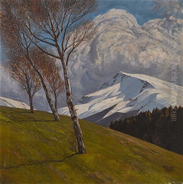 Gebirgslandschaft Oil Painting by Bruno Hess