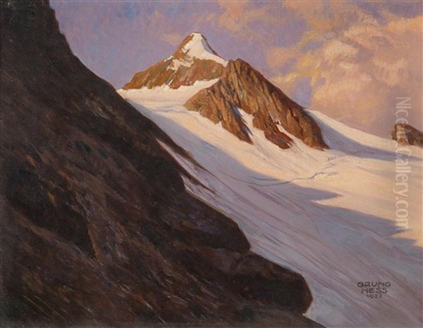 Kitzsteinhorn Bei Zell Am See Oil Painting by Bruno Hess