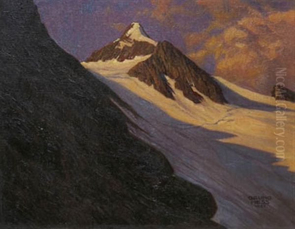 Kitzsteinhorn Bei Zell Am See Oil Painting by Bruno Hess