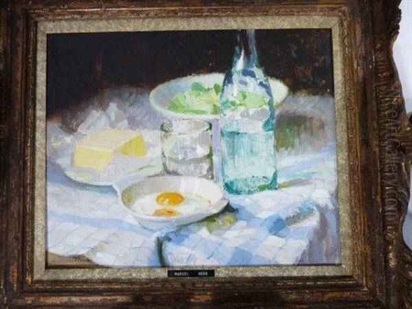 Nature Morte Aux Oeufs Oil Painting by Marcel Hess