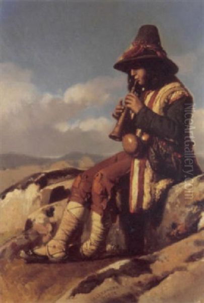 The Young Shepherd by Alexandre-Jean-Baptiste Hesse