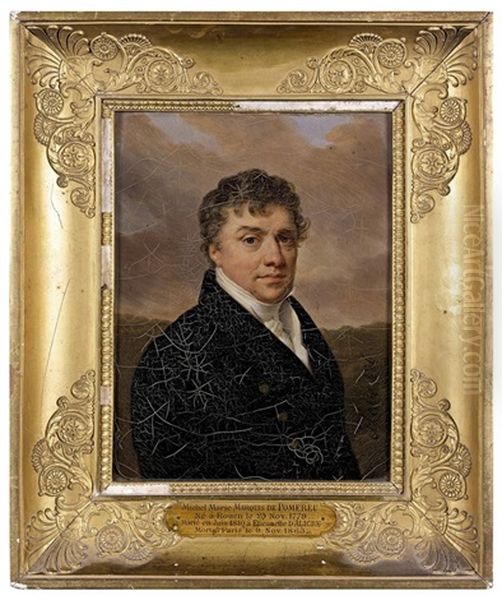 Portrait De Michel, Marquis De Pomereu (1779-1863) Oil Painting by Henri-Joseph Hesse