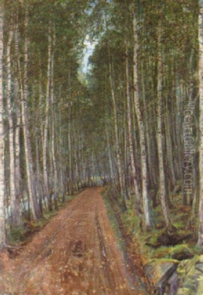 Bjorkalle, Wringnas Dalsland Oil Painting by Otto Hesselbom