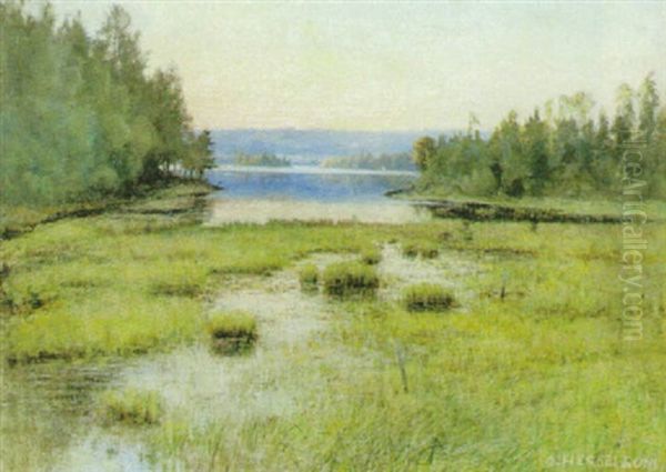 Motiv Fran Arran, Dalsland Oil Painting by Otto Hesselbom