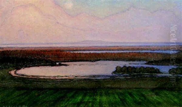 Dalslandskt Landskap Oil Painting by Otto Hesselbom