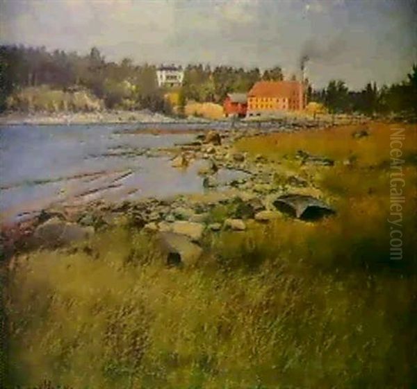 Lottefors Bruk Oil Painting by Otto Hesselbom