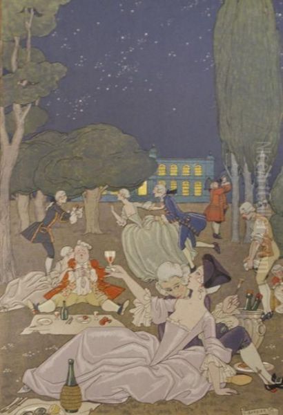 Untitled Oil Painting by Georges Barbier