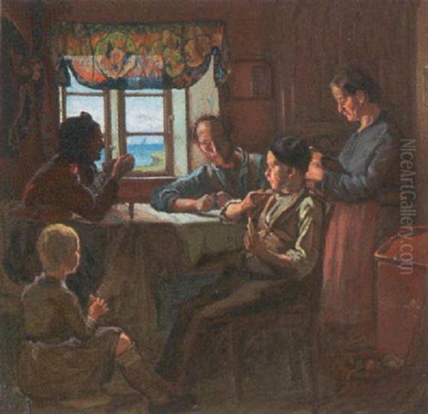 Fattigfolk Oil Painting by Hans Andreasen Hessellund