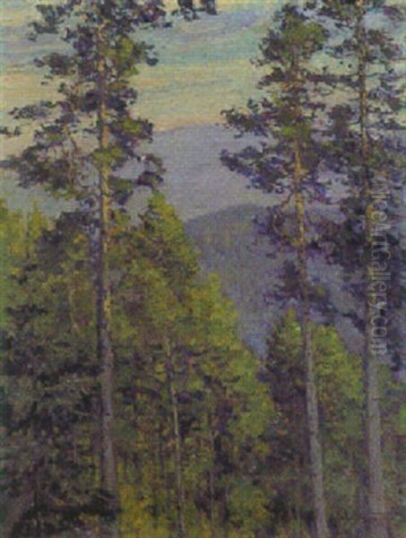 Blick In Das Munstertal Im Elsass Oil Painting by Carl Hessmert