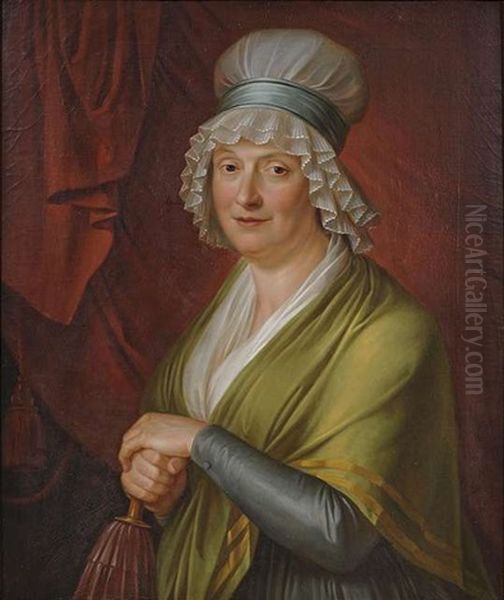 Portrait Des Stuttgarter Burgermeisters Karl Georg Heigelin (+ Portrait Der Maria Sibylla Heigelin, Laid On Cardboard; Pair) Oil Painting by Philipp Friedrich Von Hetsch