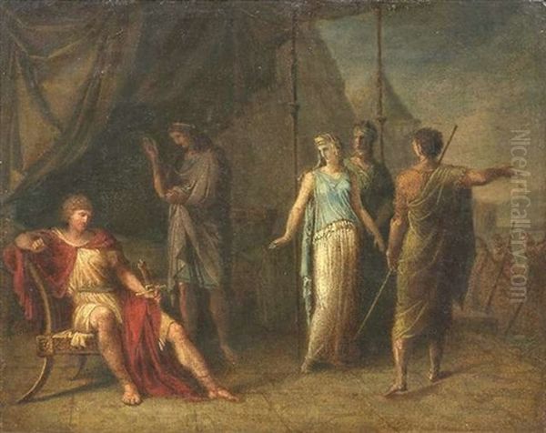 Szene Aus Dem Trojanischen Krieg Oil Painting by Philipp Friedrich Von Hetsch