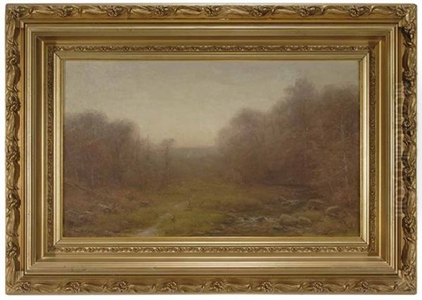 Misty Morning Oil Painting by George Hetzel