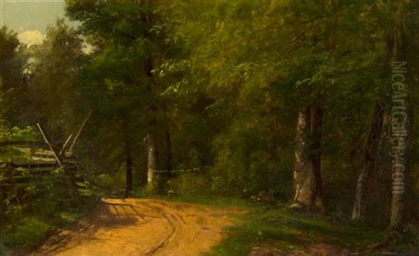 Woodland Road Oil Painting by George Hetzel