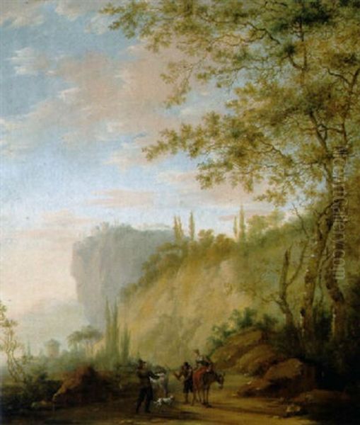 Gebirgslandschaft Mit Reisenden Oil Painting by Willem de Heusch