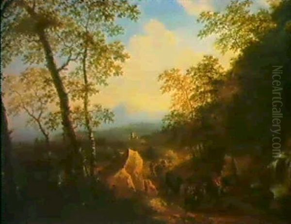 Sudliche Landschfat Mit Figuren Oil Painting by Willem de Heusch